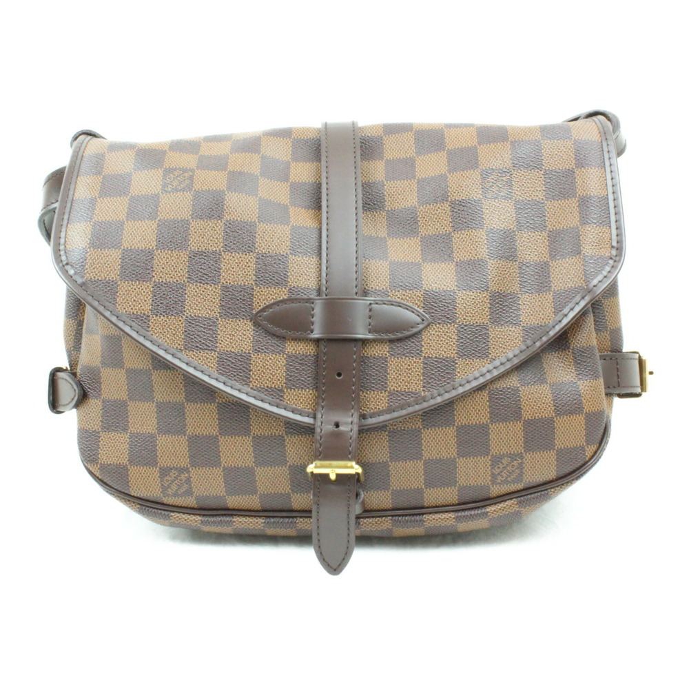 Louis Vuitton Crossbody Saumur Bag Shoulder Brown Ebene - Picture 2 of 7